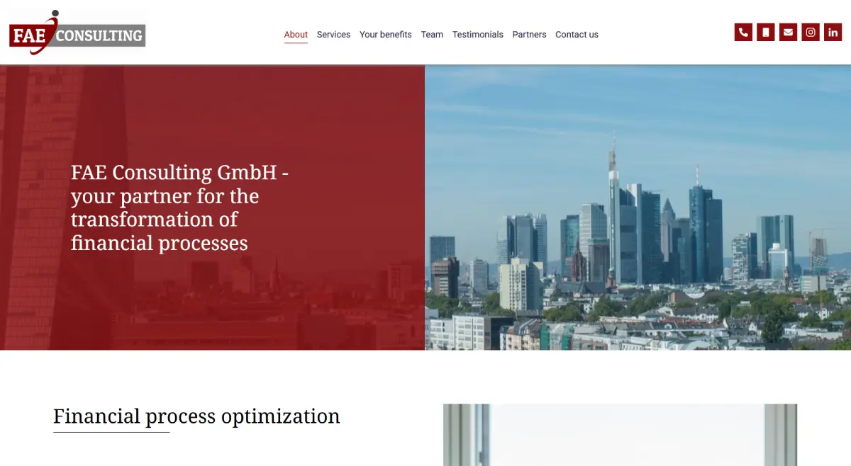 Website von fae-consulting.de | Websitebutler
