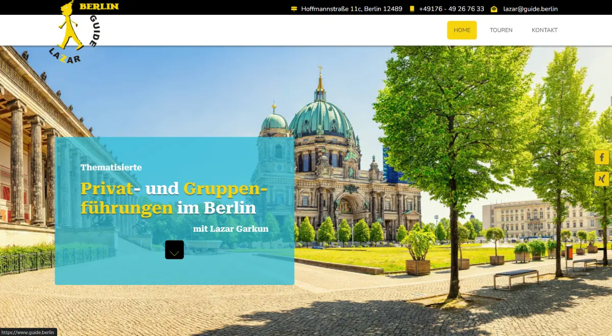 Website von Guide Berlin | Websitebutler